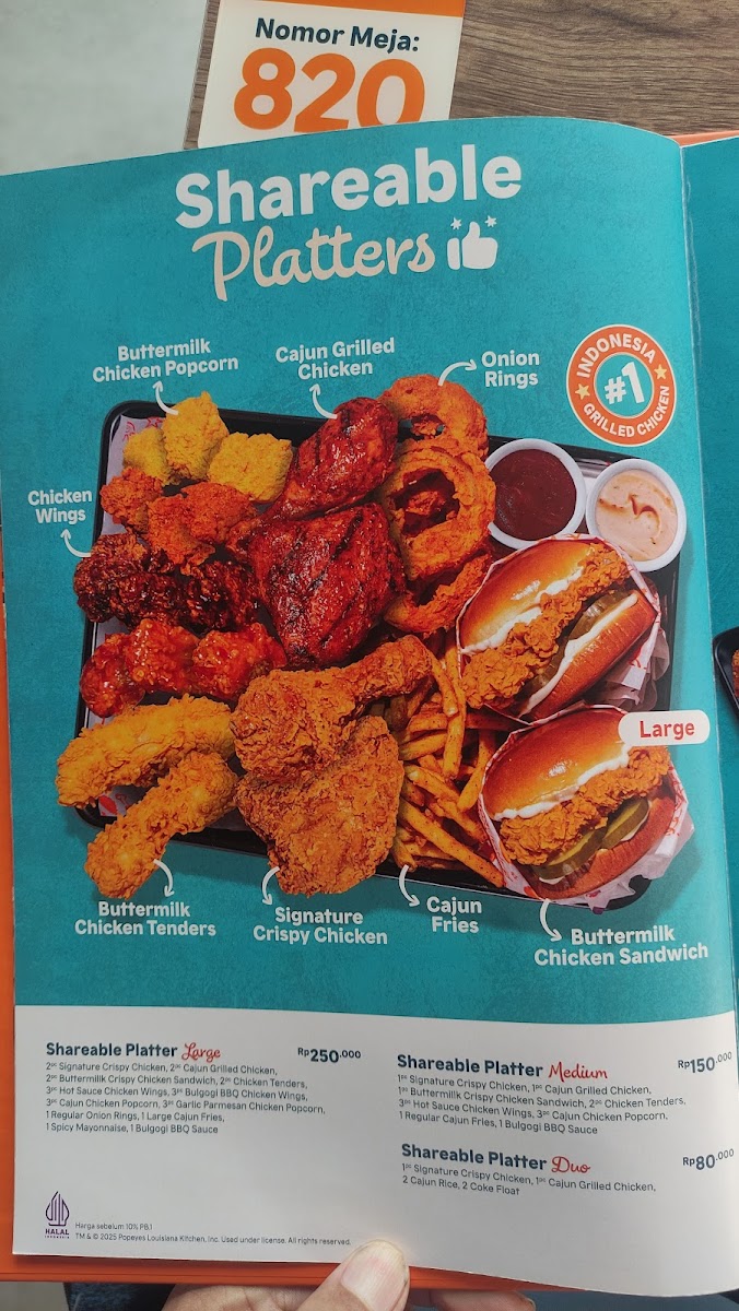 Popeyes Bintaro Menu - Image 1